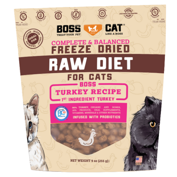 20% OFF: Boss Cat Freeze Dried Raw Diet Turkey Recipe Cat Food