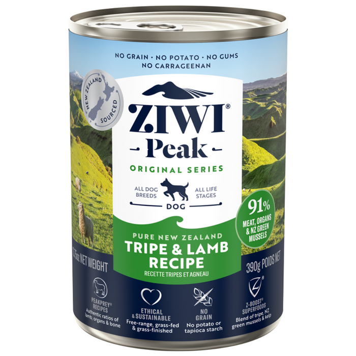 20% OFF: Ziwi Peak Tripe & Lamb Recipe Wet Dog Food (6 Cans)