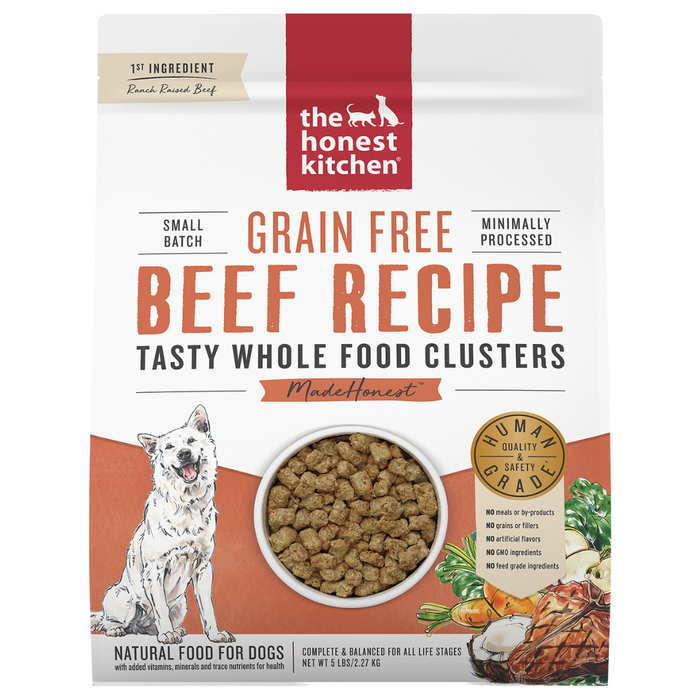15% OFF: The Honest Kitchen Tasty Whole Food Clusters Grain Free Beef Recipe Dog Food