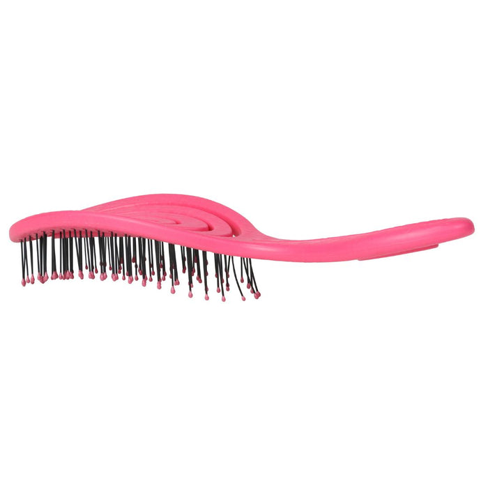 10% OFF:  Bass BIO-FLEX Swirl Detangling Pink Hair Brush (Assorted Colour)