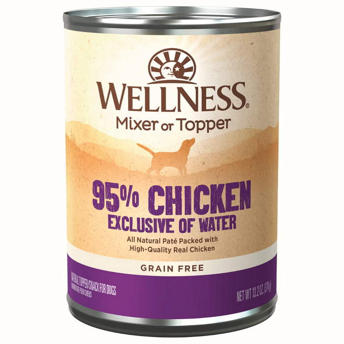 20% OFF: Wellness Ninety-Five Percent Grain Free Chicken Mixer/Topper Wet Dog Food