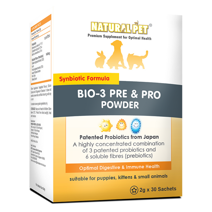 15% OFF: Natural Pet Bio-3 Pre & Pro Powder For Dogs, Cats & Small Animals