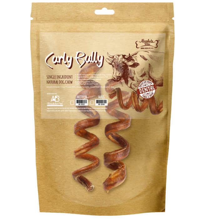 30% OFF: Absolute Bites Medium Curly Bully Chews For Dogs