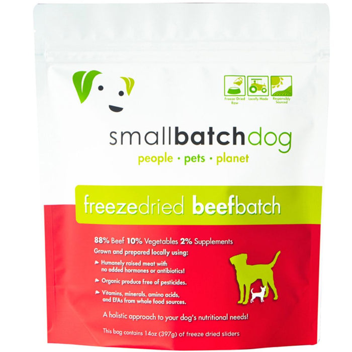 10% OFF:  Small Batch Freeze Dried Beef Sliders For Dogs