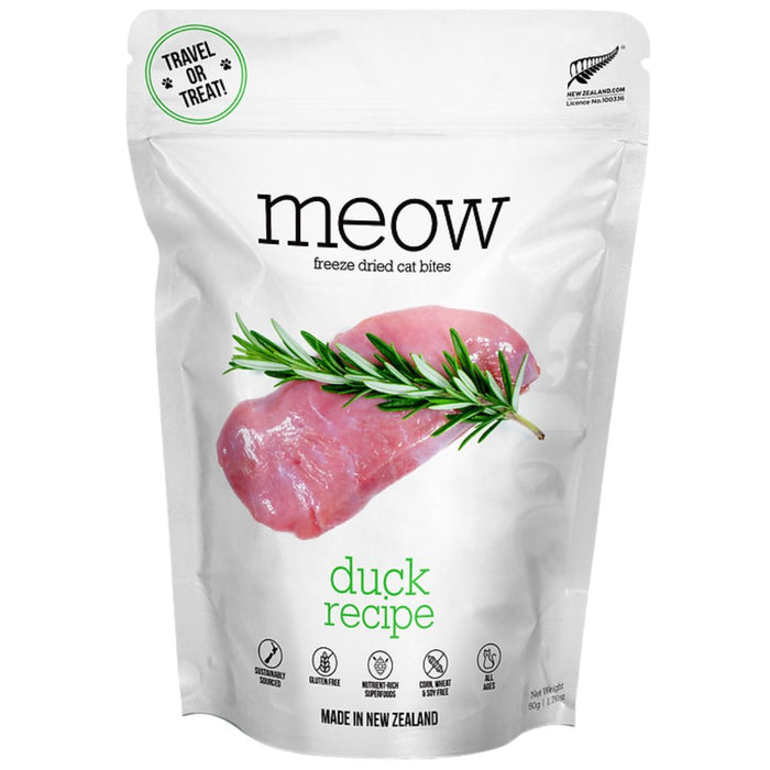 35% OFF: The NZ Natural Pet Food Co. MEOW Freeze Dried Raw Duck Recipe Treats For Cats