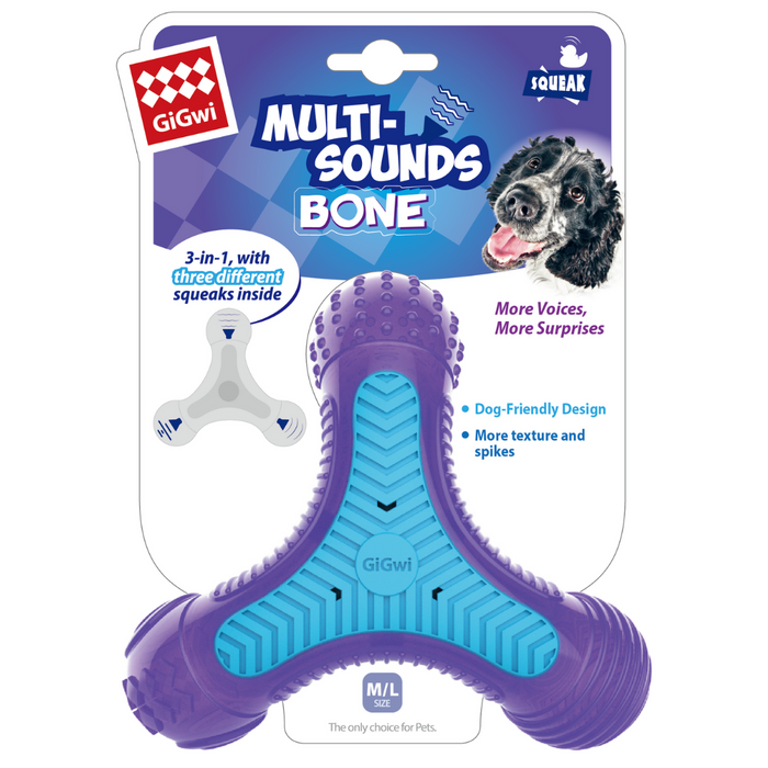 GiGwi Multi Sounds Bone Toy For Dogs