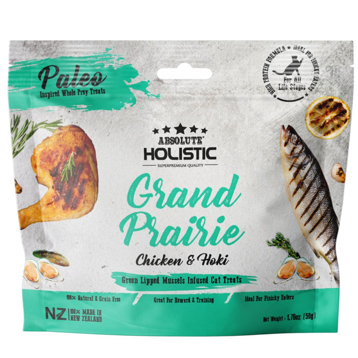 30% OFF: Absolute Holistic Air Dried Grand Prairie Chicken & Hoki Cat Treats