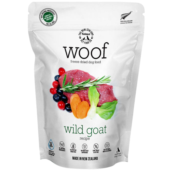 30-35% OFF: The NZ Natural Pet Food Co. WOOF Freeze Dried Raw Wild Goat Recipe Food For Dogs