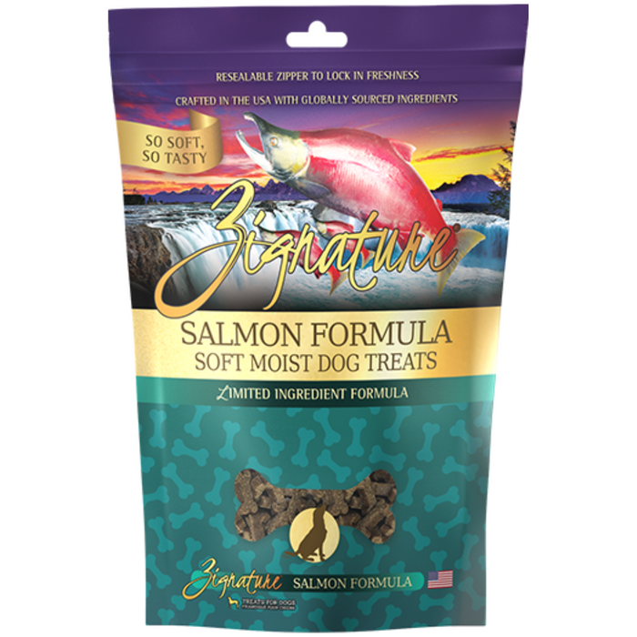 20% OFF:  Zignature Limited Ingredient Salmon Formula Soft Moist Treats For Dogs