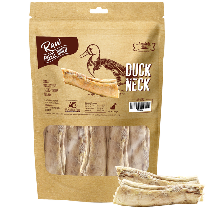 35% OFF: Absolute Bites Freeze Dried Raw Duck Neck Treats For Dogs
