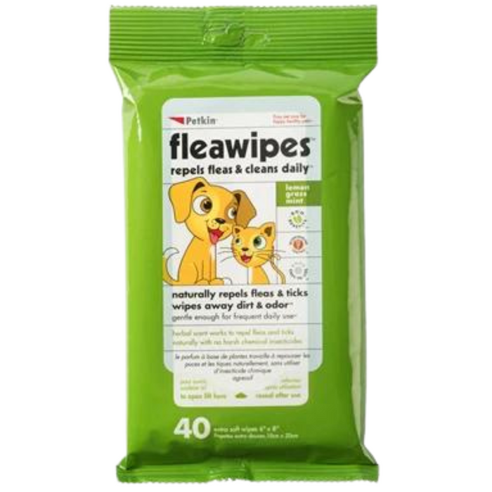 20% OFF: Petkin Flea Wipes For Pets (40Pcs)