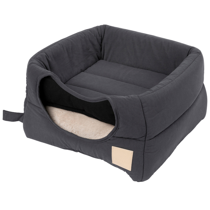 15% OFF: FuzzYard LIFE Slate Grey Cubby Cat Bed