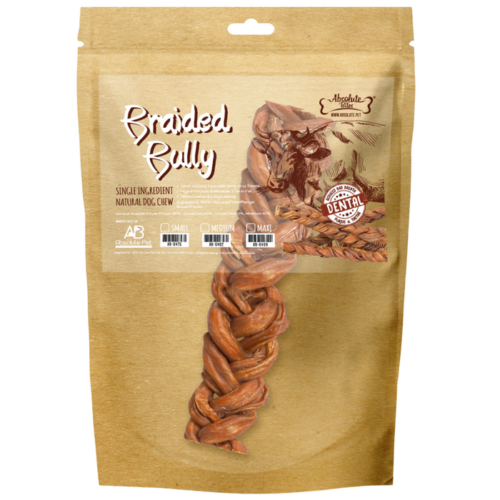 30% OFF: Absolute Bites Maxi Braided Bully Chews For Dogs
