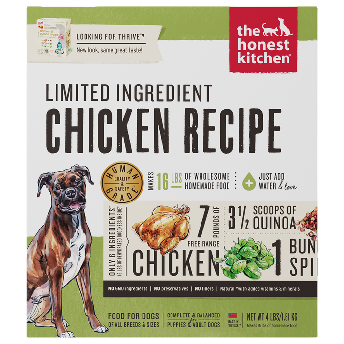 15% OFF: The Honest Kitchen Dehydrated Limited Ingredient Grain Free Chicken Recipe Dog Food (Thrive)