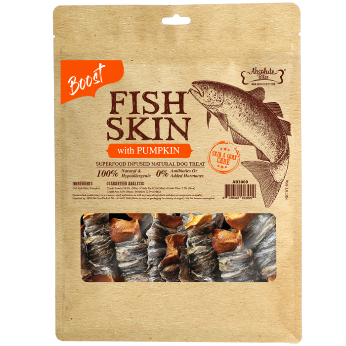 35% OFF: Absolute Bites Fish Skin with Pumpkin Treats For Dogs