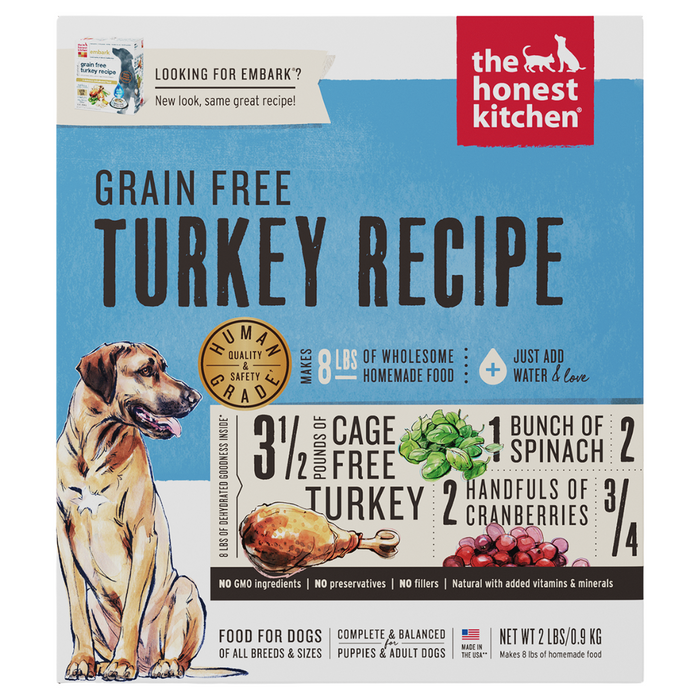 15% OFF: The Honest Kitchen Dehydrated Grain Free Turkey Recipe Dog Food (Embark)