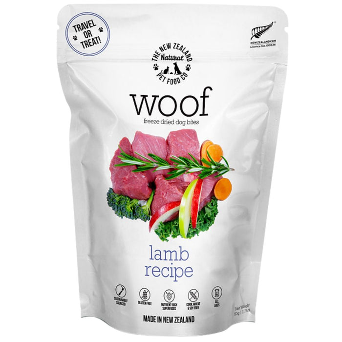 35% OFF: The NZ Natural Pet Food Co. WOOF Freeze Dried Raw Lamb Recipe Treats For Dogs