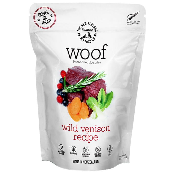 35% OFF: The NZ Natural Pet Food Co. WOOF Freeze Dried Raw Wild Venison Recipe Treats For Dogs