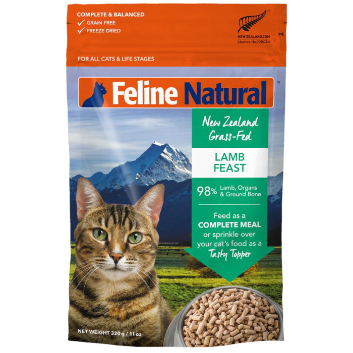Feline Natural Freeze Dried New Zealand Grass-Fed Lamb Feast Cat Food