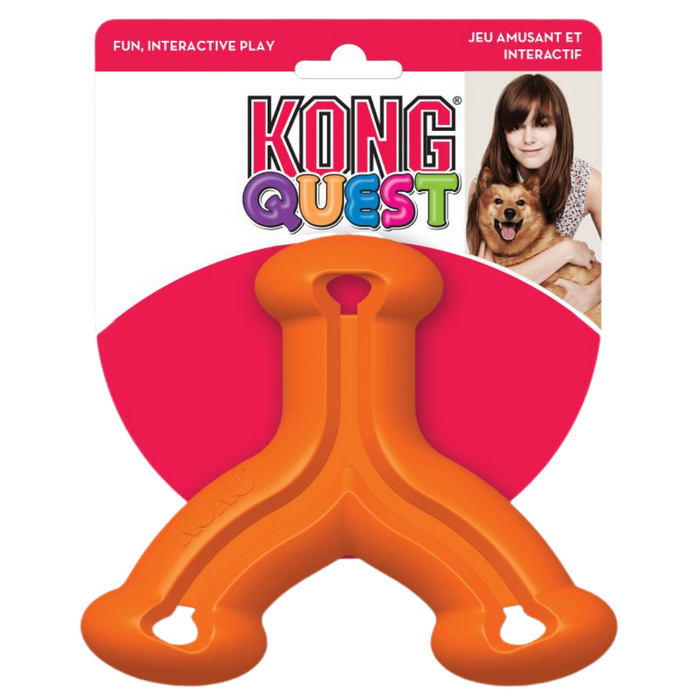 20% OFF: Kong® Quest Wishbone Dog Toy (Assorted Colours)