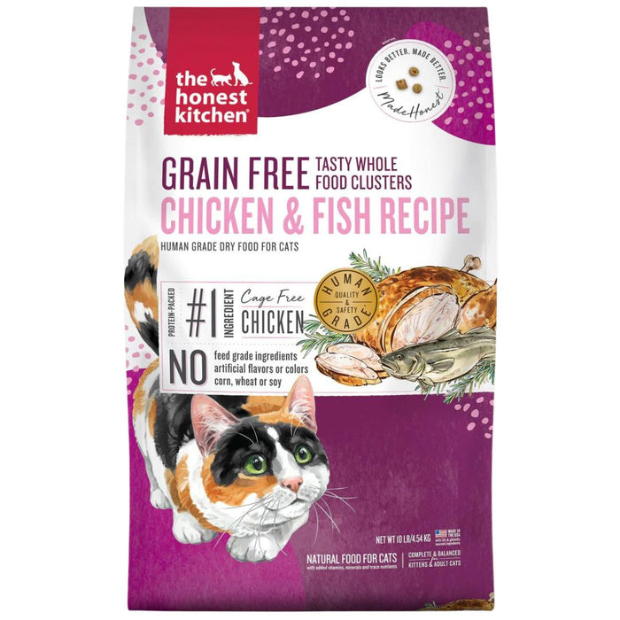 15% OFF: The Honest Kitchen Whole Food Clusters Grain Free Chicken & Whitefish Recipe Cat Food