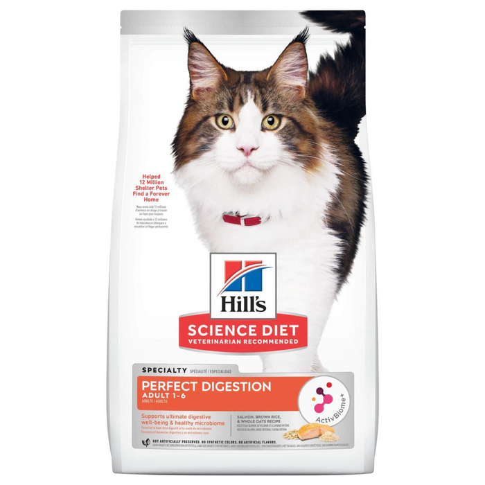 10% OFF: Hill's® Science Diet® Adult Perfect Digestion With Salmon, Brown Rice & Whole Oats Recipe Dry Cat Food