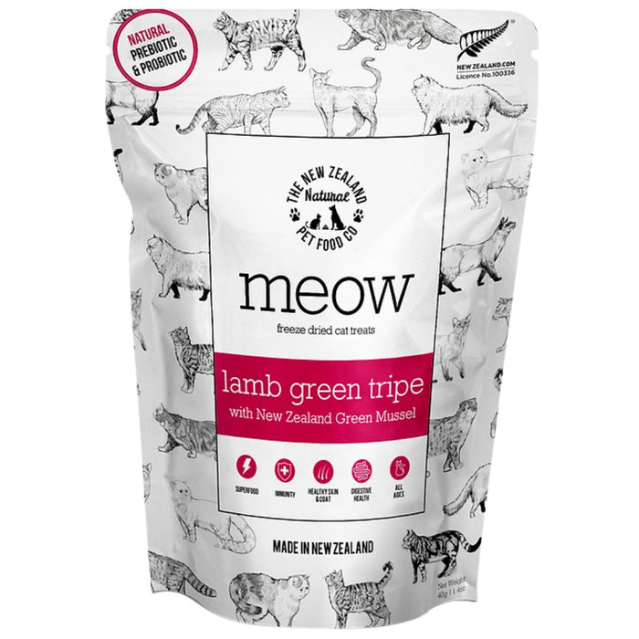 35% OFF: The NZ Natural Pet Food Co. MEOW Freeze Dried Lamb Green Tripe Treats For Cats
