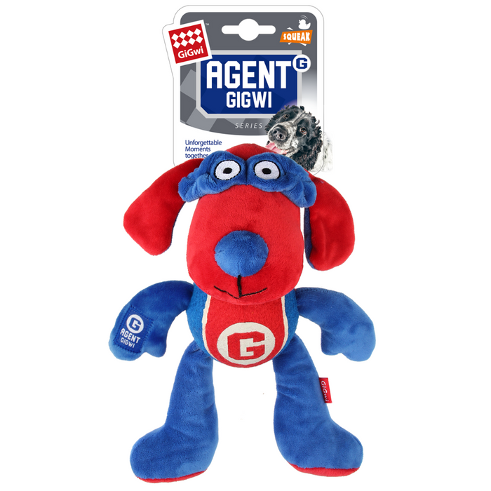 GiGwi Agent Dog Plush Toy With Tennis Ball For Dogs