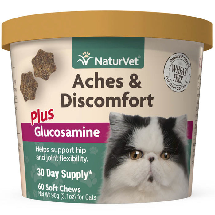 20% OFF: NaturVet Aches & Discomfort Plus Glucosamine Soft Chews For Cats
