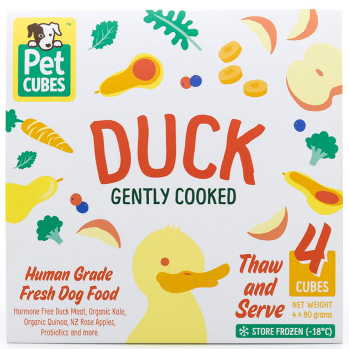 Pet Cubes Complete Gently Cooked Duck Fresh Food For Dogs (FROZEN)