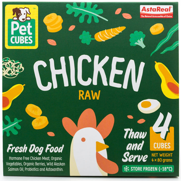 Pet Cubes Raw Chicken Fresh Food For Dogs (FROZEN)
