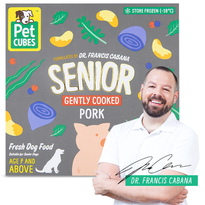 Pet Cubes Complete Gently Cooked Pork Fresh Food For Senior (FROZEN)