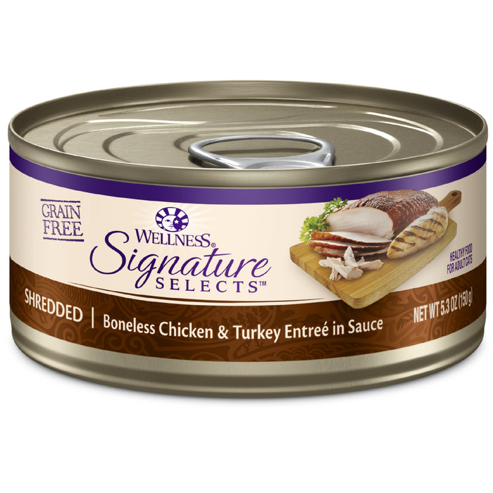 20% OFF: Wellness Signature Selects Grain Free Shredded Chicken & Turkey Wet Cat Food