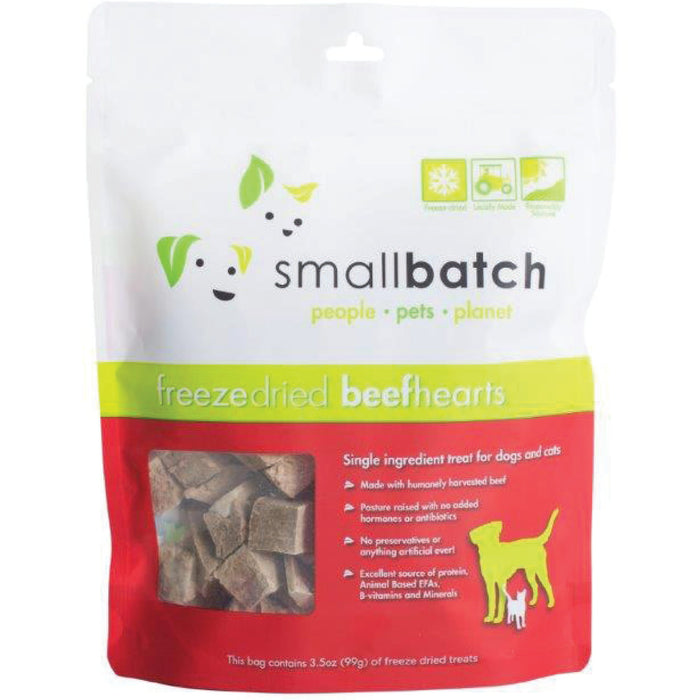 Small Batch Freeze Dried Beef Hearts For Dogs & Cats