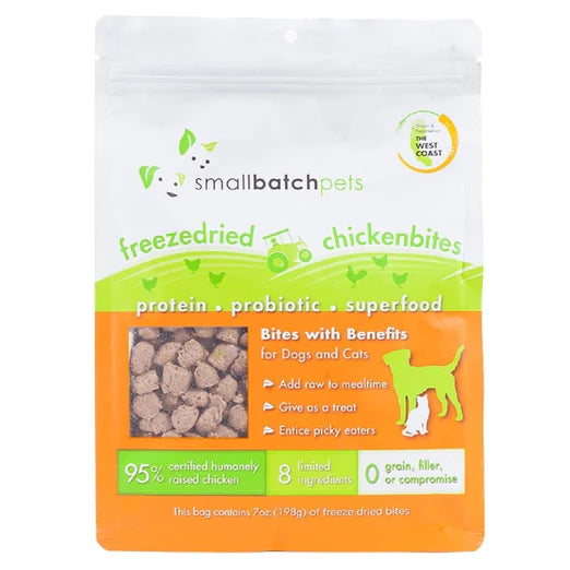 Small Batch Freeze Dried Chicken Bites For Dogs & Cats