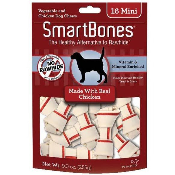 20% OFF: SmartBones Classic Mini Chicken Bone Chew Treats (16Pcs)