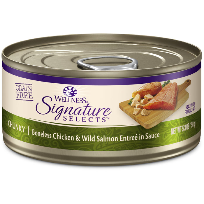 20% OFF: Wellness Signature Selects Grain Free Chunky Chicken & Salmon Wet Cat Food
