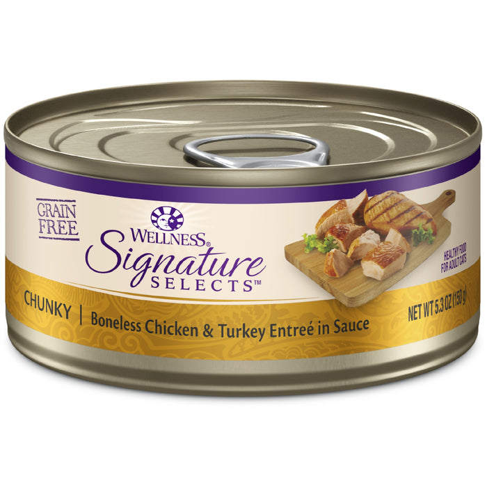 20% OFF: Wellness Signature Selects Grain Free Chunky Chicken & Turkey Wet Cat Food
