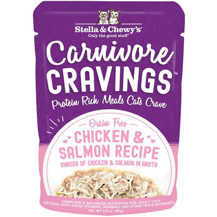 Stella & Chewy's Carnivore Cravings Shreds Chicken & Salmon Recipe Pouch Wet Cat Food