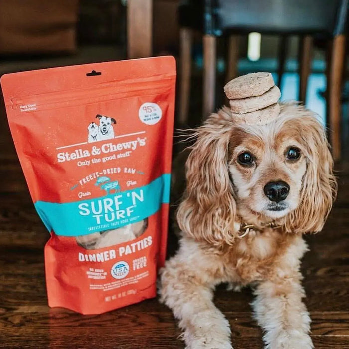 Stella & Chewy's Freeze-Dried Raw Surf 'N' Turf With Beef & Salmon Dinner Patties
