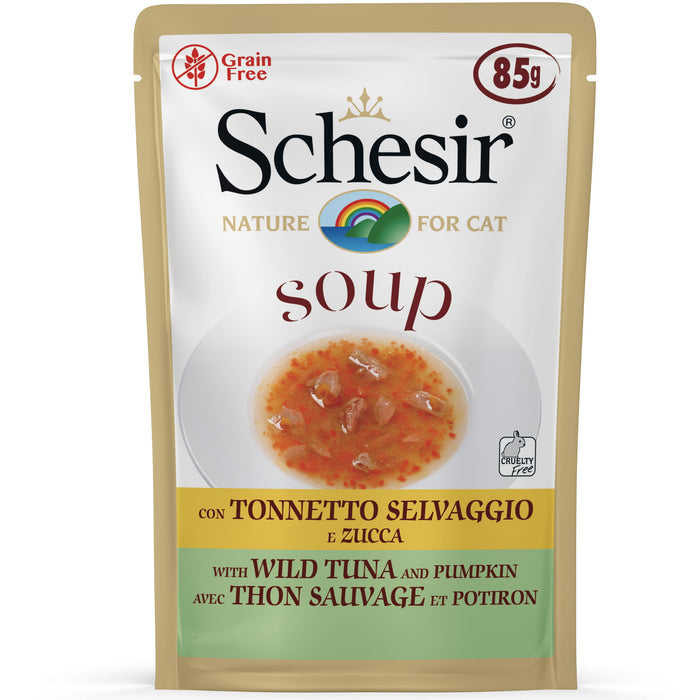 Schesir Wild Tuna & Pumpkin Soup In Pouch Wet Cat Food