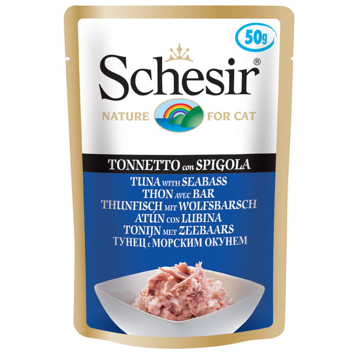 Schesir Tuna & Seabass In Pouch Wet Cat Food