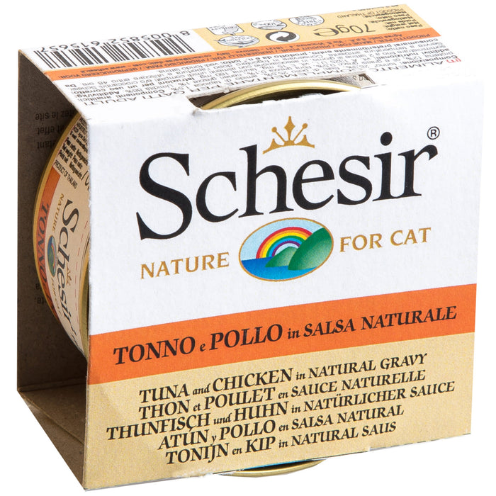 Schesir Grain Free Tuna & Chicken In Gravy Wet Cat Food