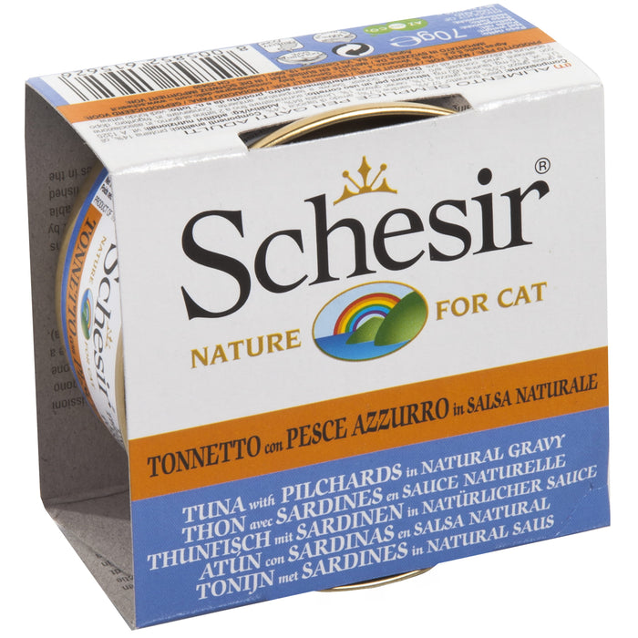 Schesir Grain Free Tuna & Pilchards In Gravy Wet Cat Food