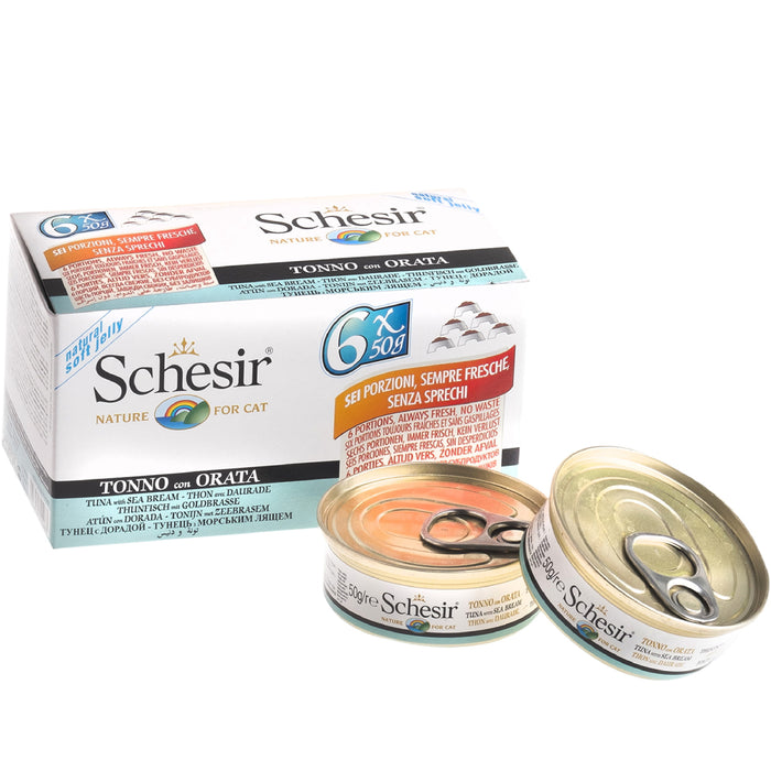 Schesir Tuna & Seabream In Multi Packs Wet Cat Food