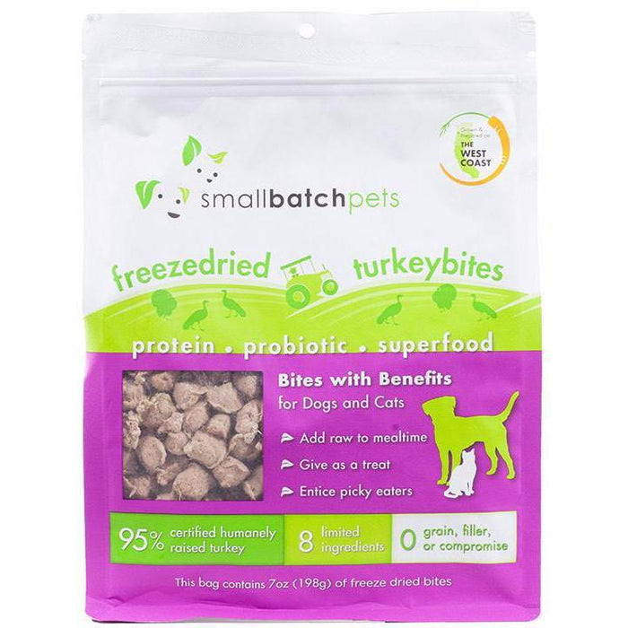 Small Batch Freeze Dried Turkey Bites For Dogs & Cats