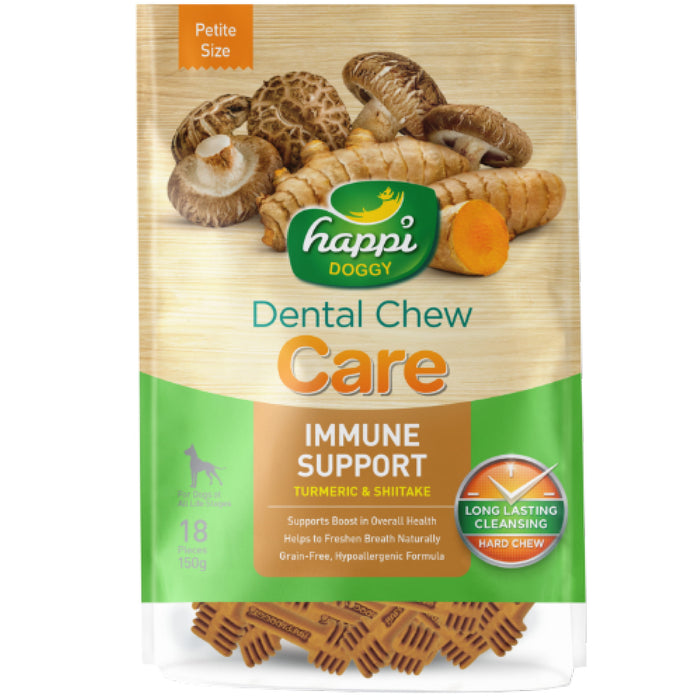 15% OFF: Happi Doggy Immune Support Turmeric & Shiitake Dental Chews