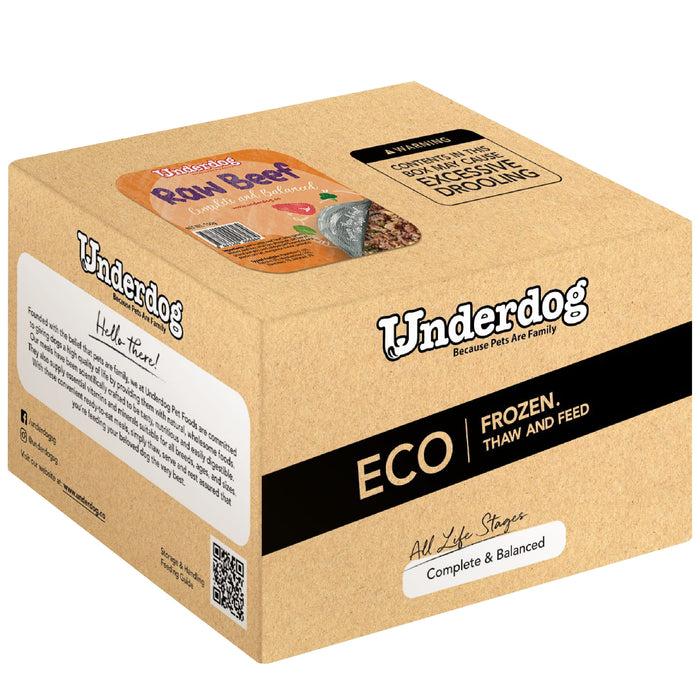 Underdog ECO Pack Complete & Balanced Raw Beef Recipe For Dogs (FROZEN)