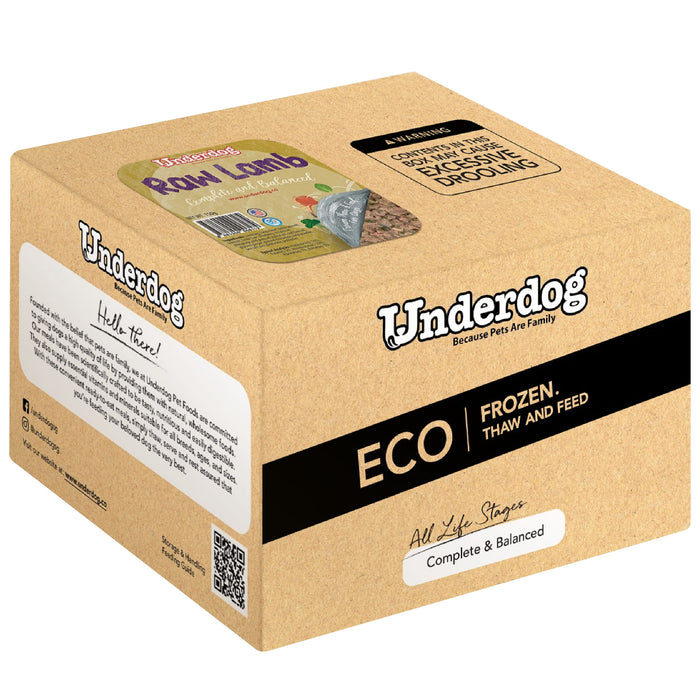 Underdog ECO Pack Complete & Balanced Raw Lamb Recipe For Dogs (FROZEN)