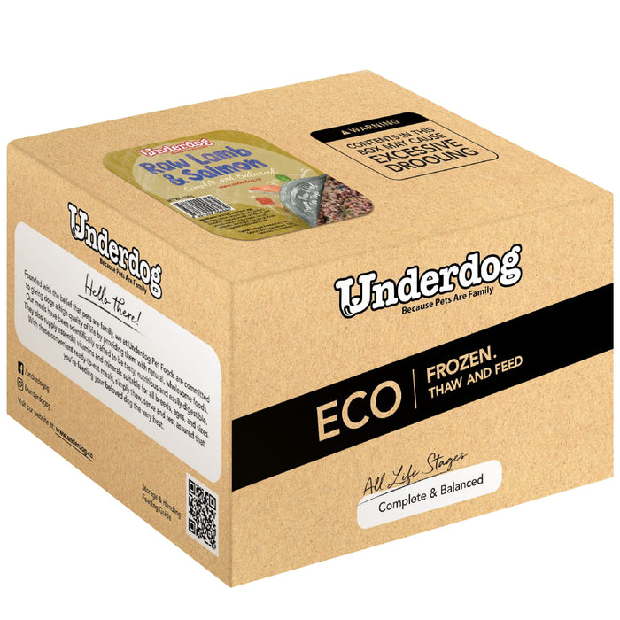 Underdog ECO Pack Complete & Balanced Raw Lamb & Salmon Recipe For Dogs (FROZEN)